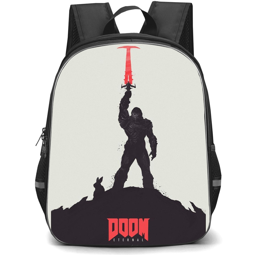 Doom Eternal Backpack School Bag StudentPack - Doom Eternal Silhouette Art