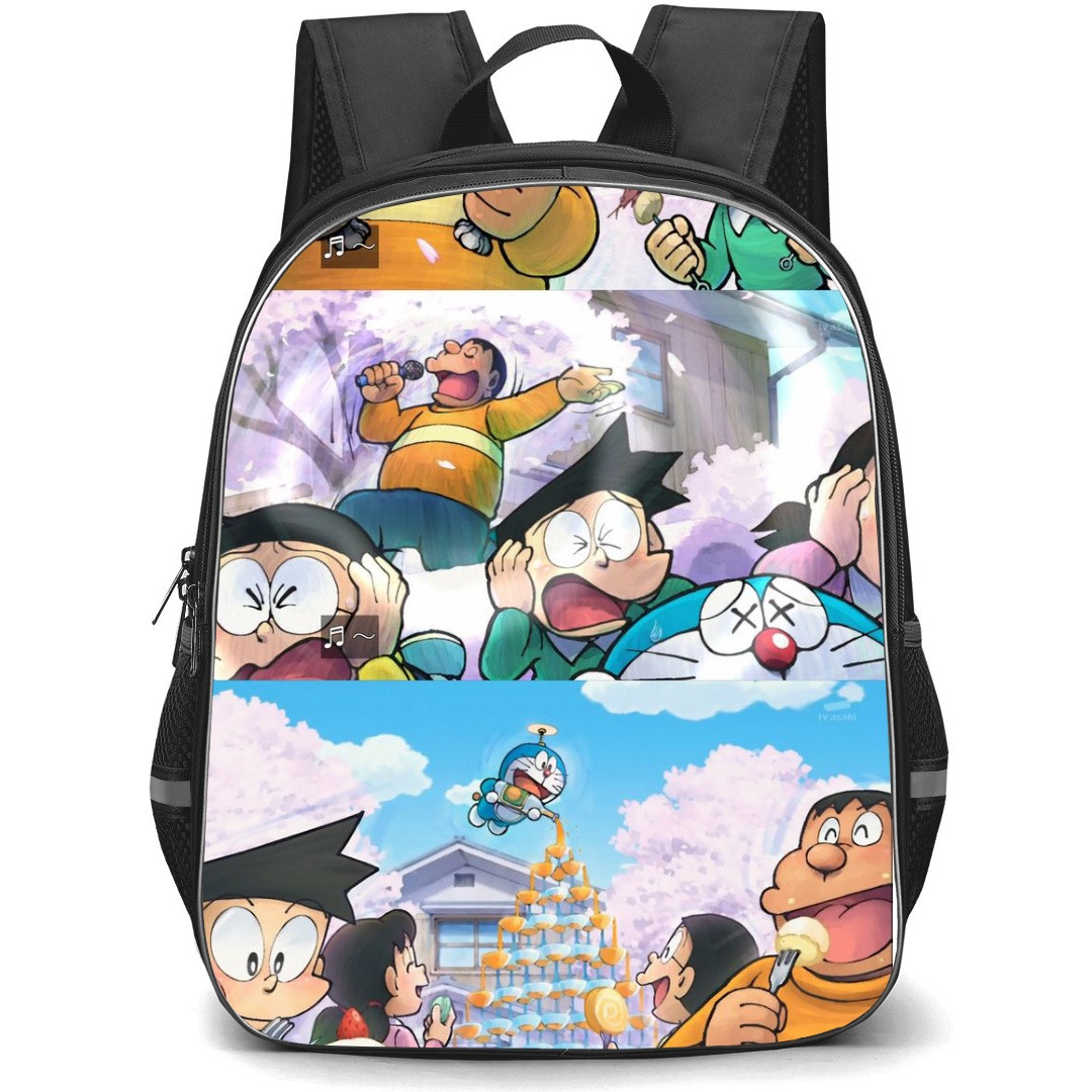 Doraemon School Backpack StudentPack - Characters Cherry Blossom Scenes