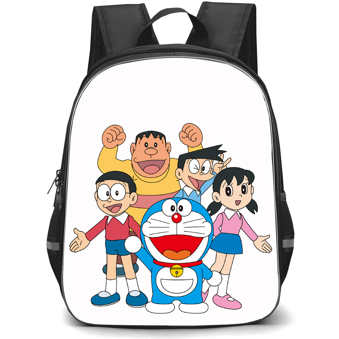 Doraemon School Backpack StudentPack - Characters Smiliing Full Body Portrait