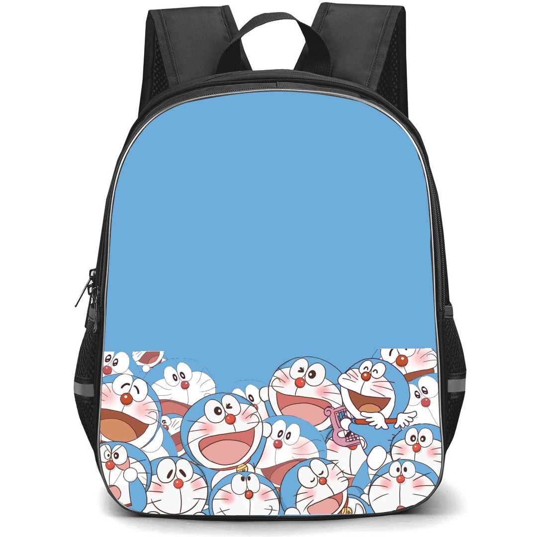 Doraemon School Backpack StudentPack - Doraemon Avatar Blue Background Collage