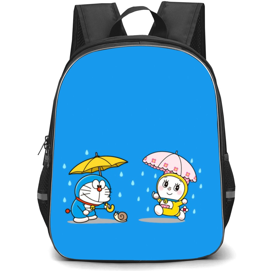 Doraemon School Backpack StudentPack - Doraemon Dorami Holding Umbrella Illustration