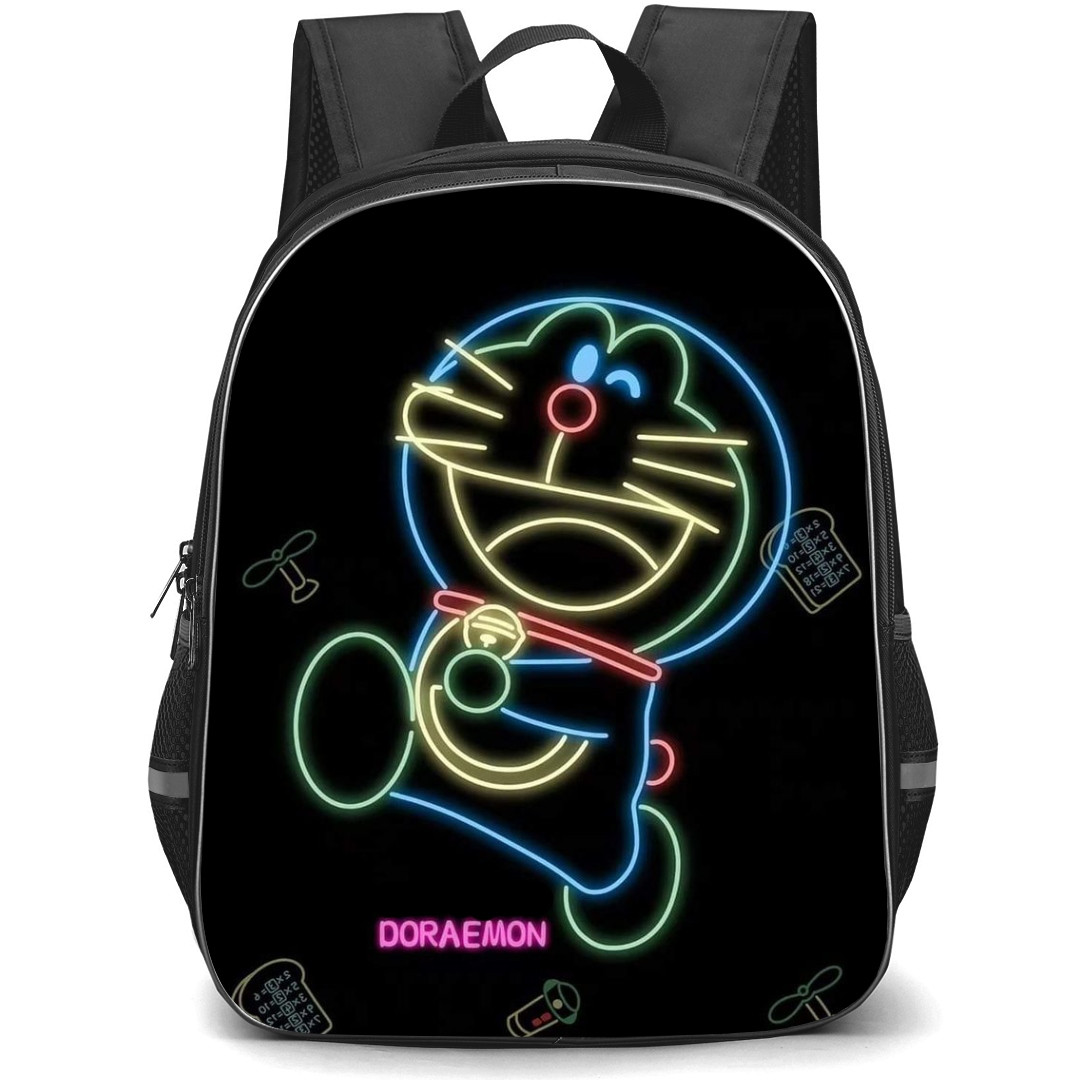 Doraemon School Backpack StudentPack - Doraemon Running Neon Art