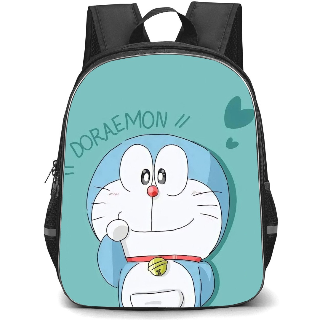 Doraemon School Backpack StudentPack - Doraemon Smiling Green Background