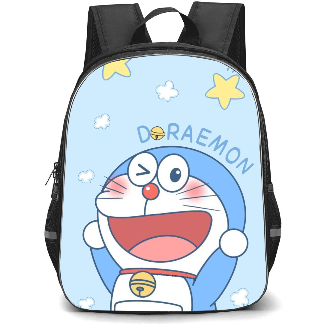 Doraemon School Backpack StudentPack - Doraemon Winking Illustration Sky Background