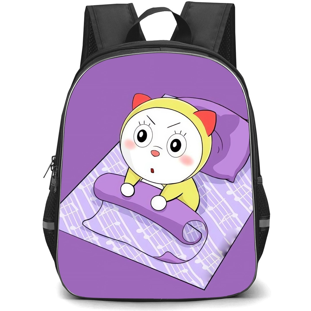 Doraemon Dorami School Backpack StudentPack - Dorami Woke Up Purple Background