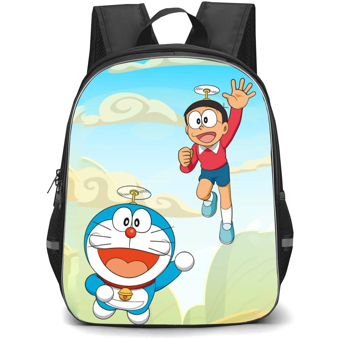 Doraemon Nobita School Backpack StudentPack - Nobita Doraemon Flying Illustration