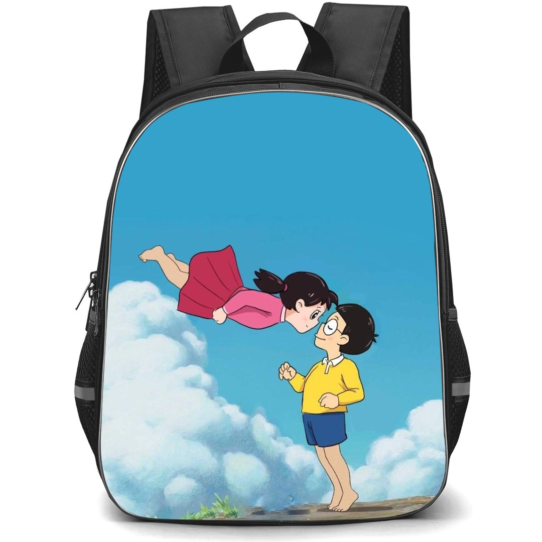 Doraemon Nobita School Backpack StudentPack - Nobita Shizuka Flying Illlustration