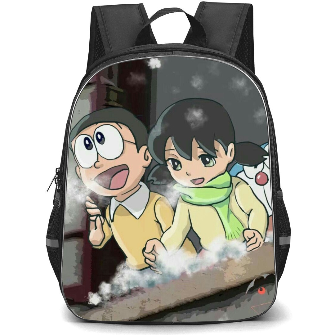 Doraemon Nobita School Backpack StudentPack - Nobita Shizuka Playing Snow Illustration