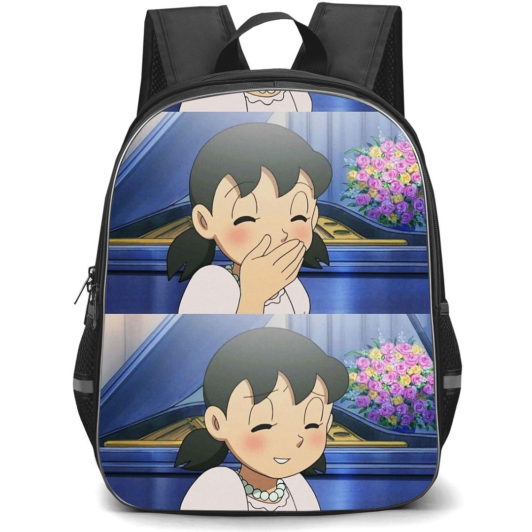 Doraemon Shizuka School Backpack StudentPack - Shizuka Collage Playing Piano