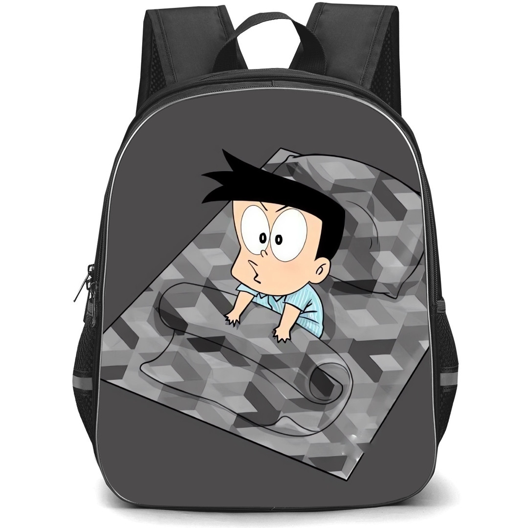 Doraemon Suneo School Backpack StudentPack - Suneo Woke Up Gray Background