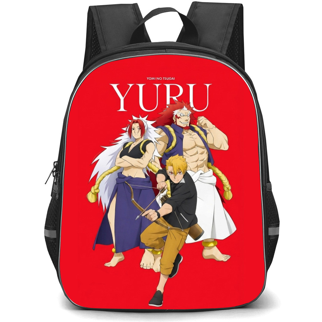 Daemons of the Shadow Realm Backpack School Bag StudentPack - Daemons of the Shadow Realm Characters Fierce Portrait In Red Background
