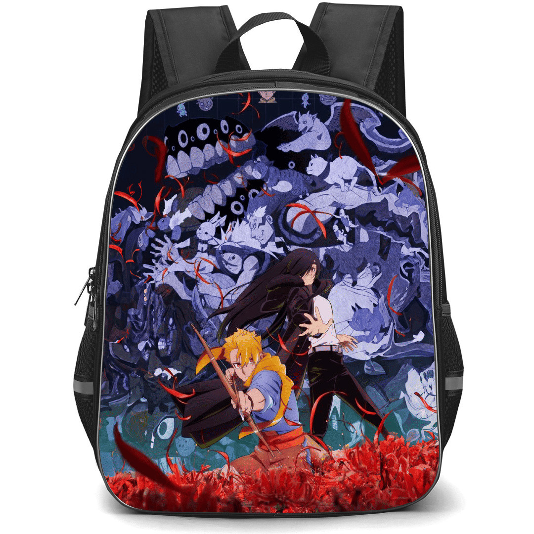 Daemons of the Shadow Realm Backpack School Bag StudentPack - Yuri And Asa Attack Stance Poster