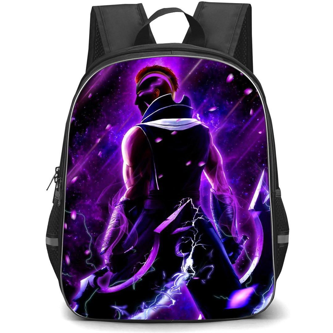 Dota 2 Anti Mage Backpack StudentPack - Anti-Mage Neon Purple Background