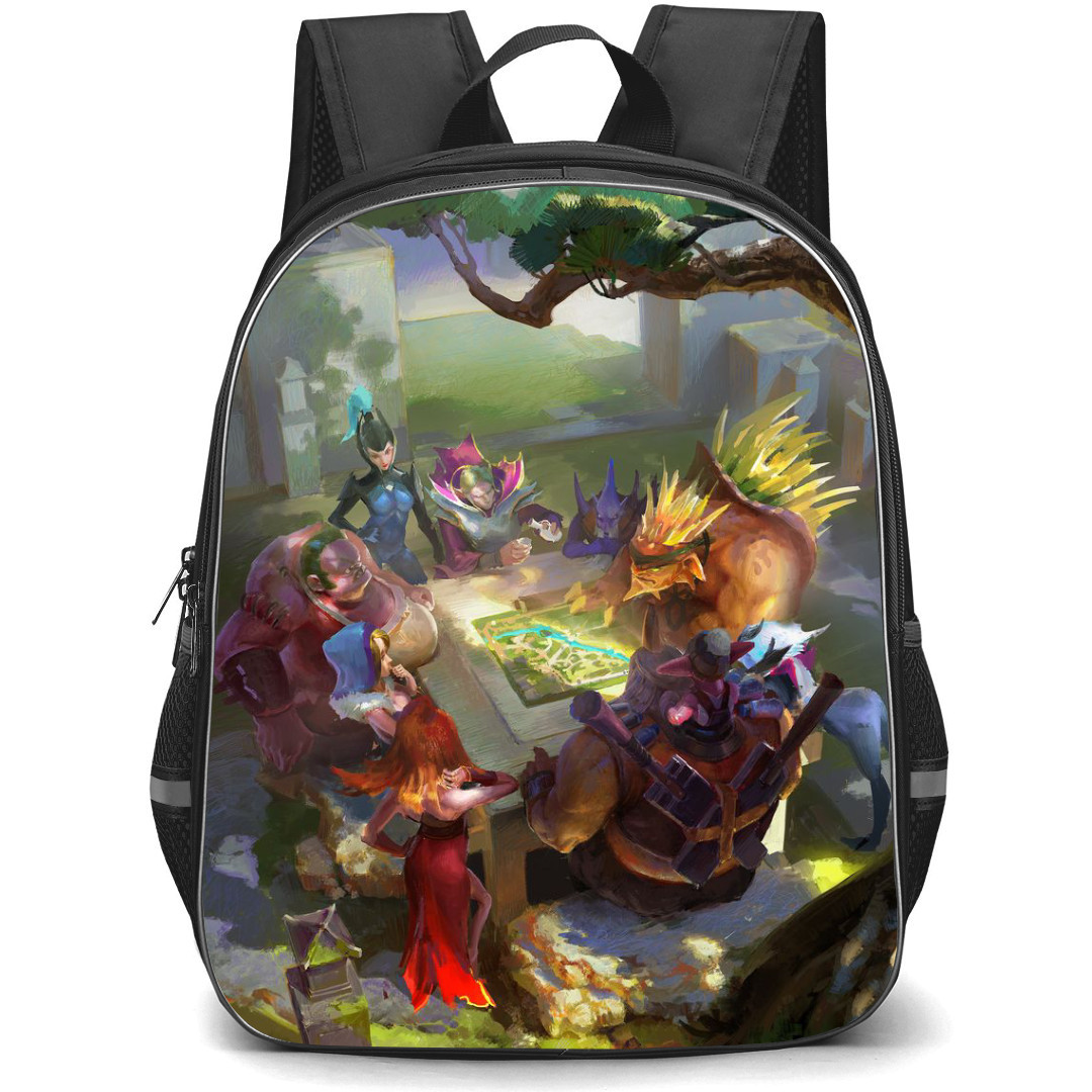 Dota 2 Collage Backpack StudentPack - Characters Group Finding in World Map