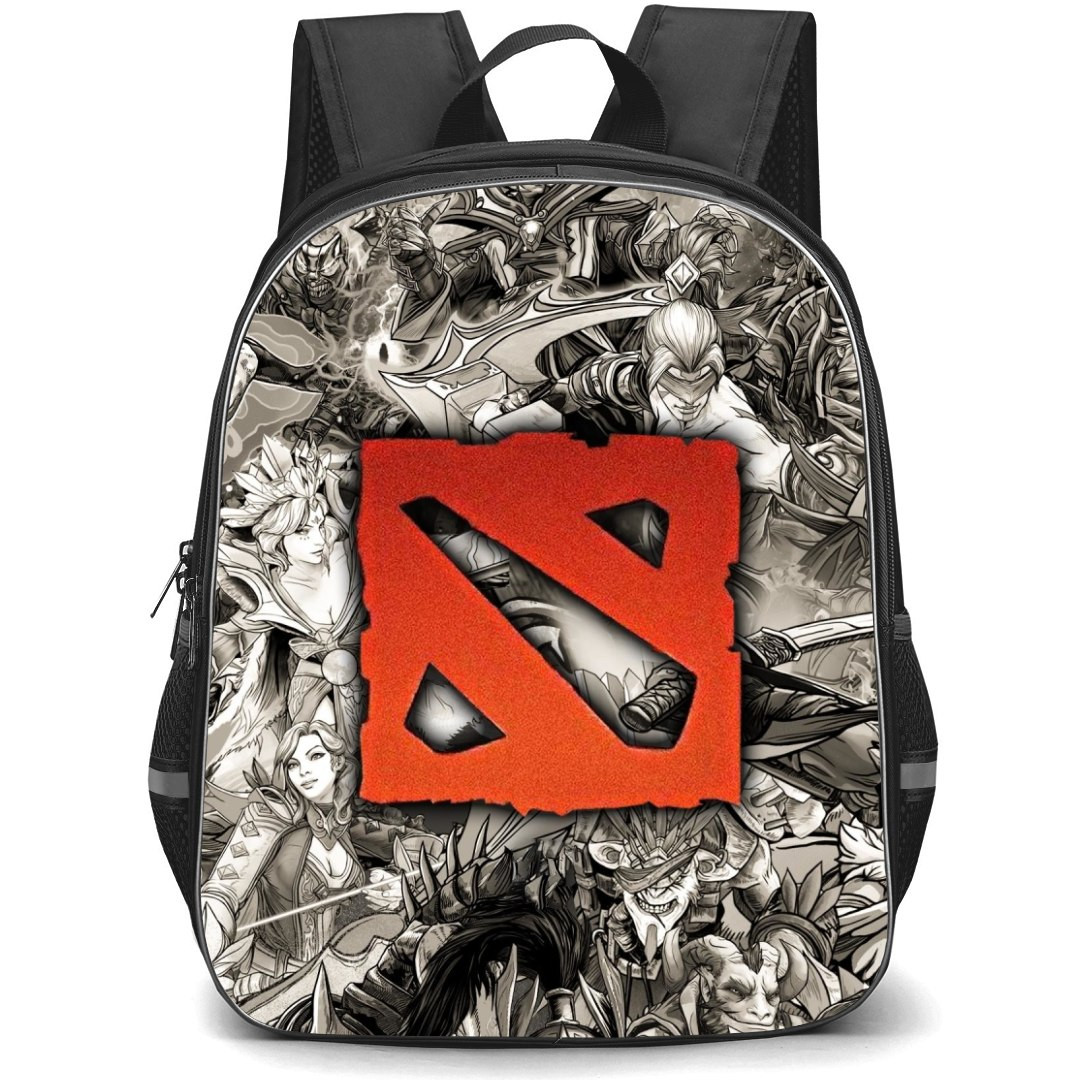 Dota 2 Collage Backpack StudentPack - Collage with Dota 2 Logo