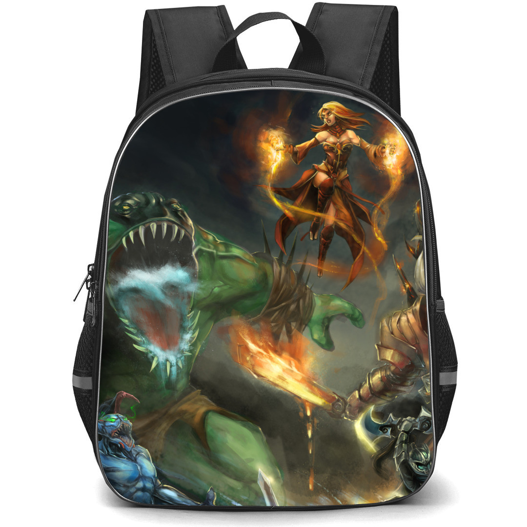 Dota 2 Collage Backpack StudentPack - Collage Monsters Fantasy Art