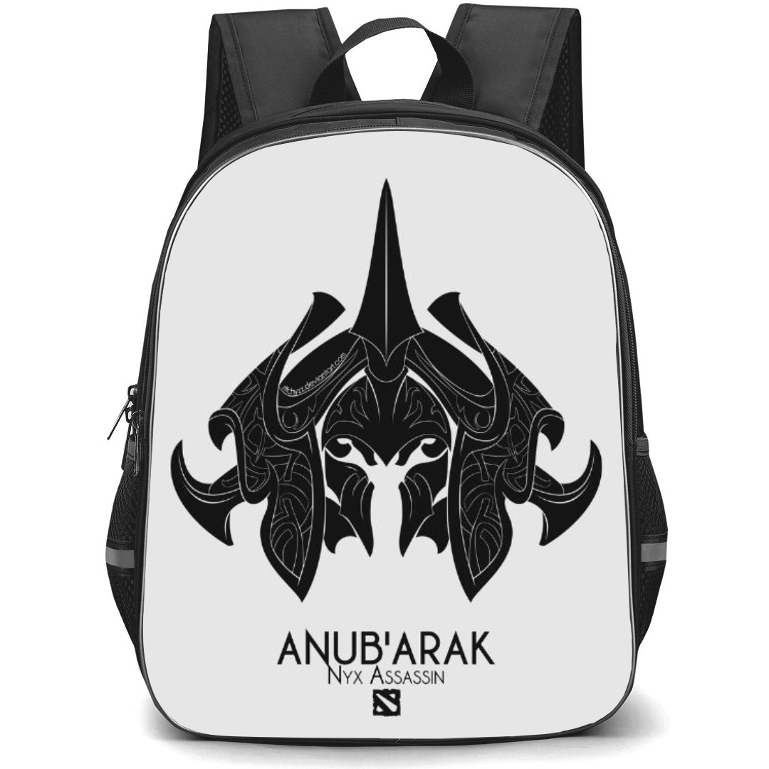 Dota 2 Nyx Assassin Backpack StudentPack - Nyx Assassin Black Art on a Grey Background