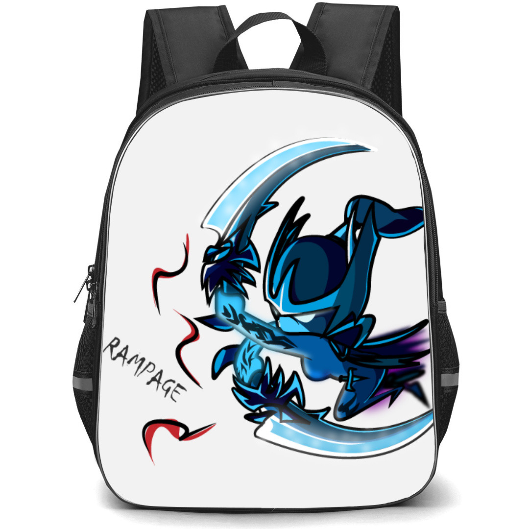 Dota 2 Phantom Assasin Backpack StudentPack - Phantom Assasin Grey Pattern Background