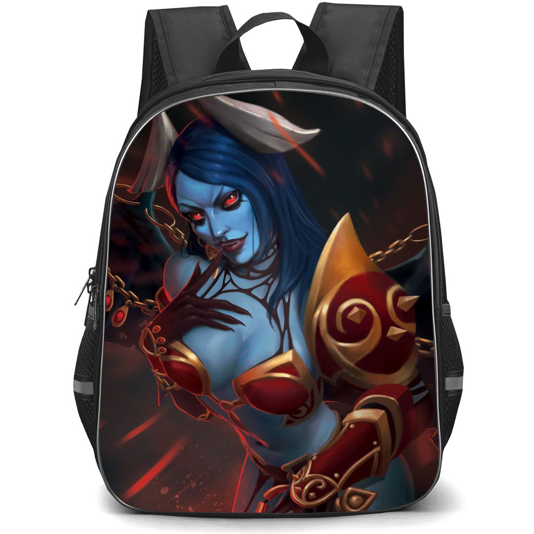 Dota 2 Queen of Pain Backpack StudentPack - Queen of Pain Looking Hot in Red Costume Art