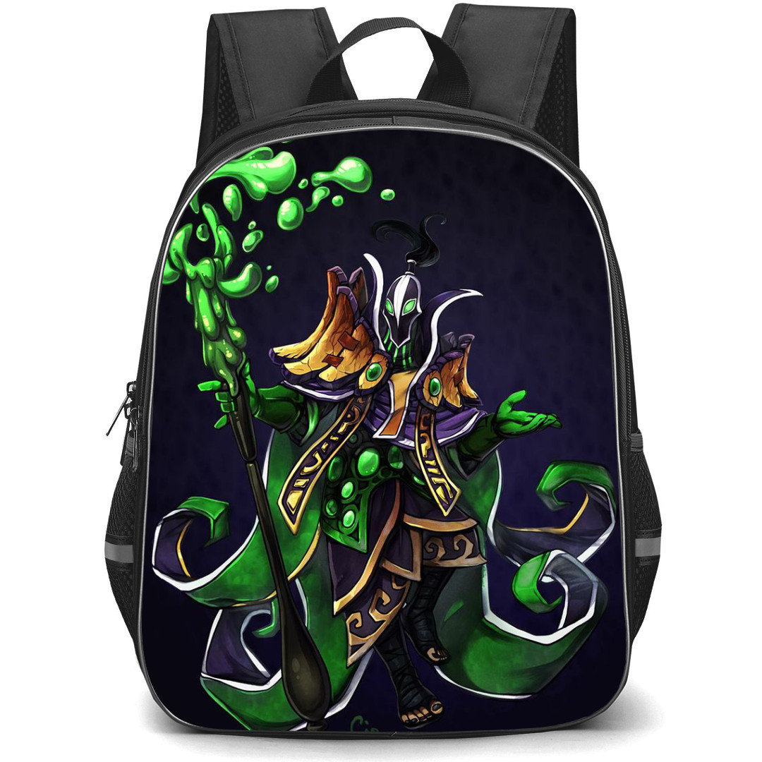 Dota 2 Rubick Backpack StudentPack - Rubick Purple Pattern Background