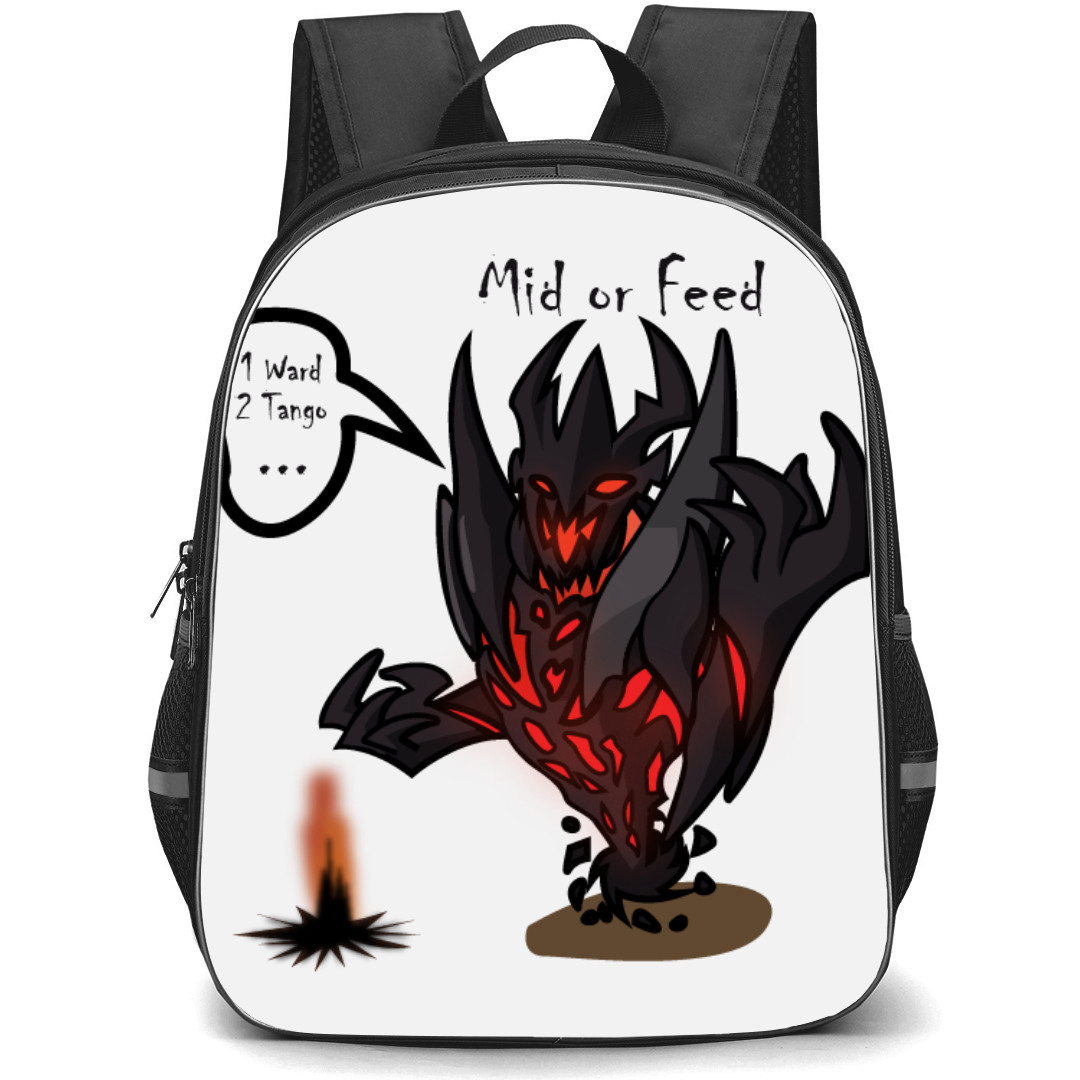 Dota 2 Shadow Fiend Backpack StudentPack - Shadow Fiend Mid or Feed Grey Background