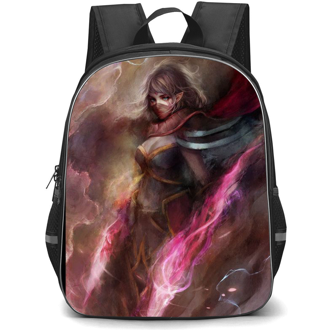 Dota 2 Templar Assassin Backpack StudentPack - Templar Assassin Colorfull Pattern Backgrund