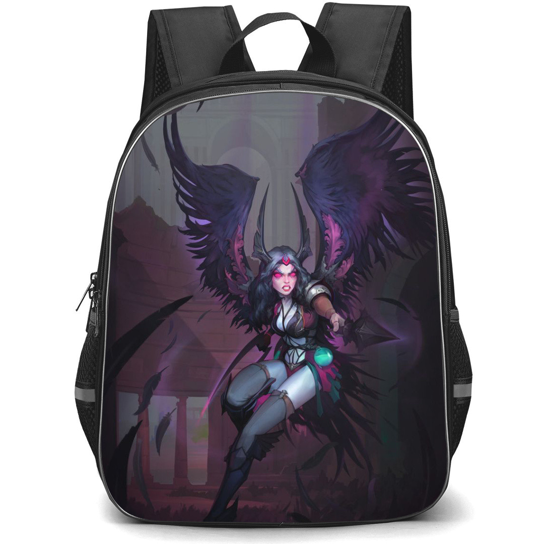 Dota 2 Vengeful Spirit Backpack StudentPack - Vengeful Spirit Swings Her Wings to Focus on Revenge