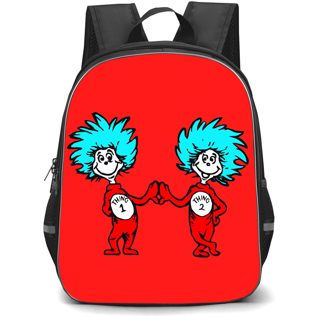 Dr Seuss The Cat in The Hat Backpack StudentPack - Thing 1 Thing 2 Portrait