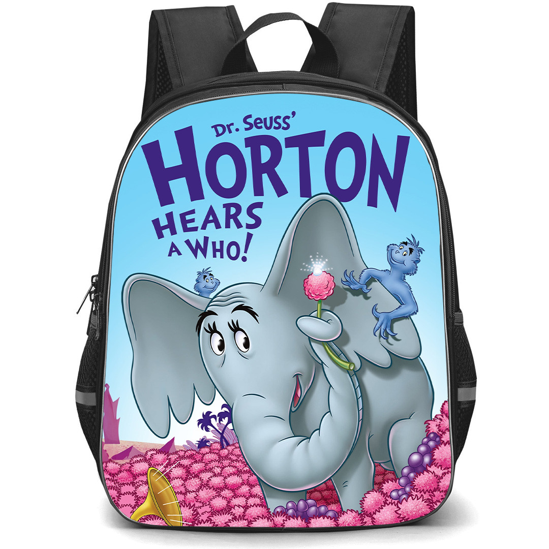 Dr Seuss Horton Hears A Who Backpack StudentPack - Horton Holding Flower Illustration