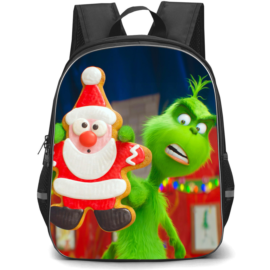 Dr Seuss The Grinch Backpack StudentPack - The Grinch Holding Santa Ginger Breadman