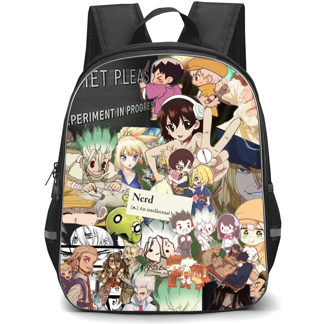 Dr. Stone Backpack StudentPack - Dr. Stone Character Collage Poster
