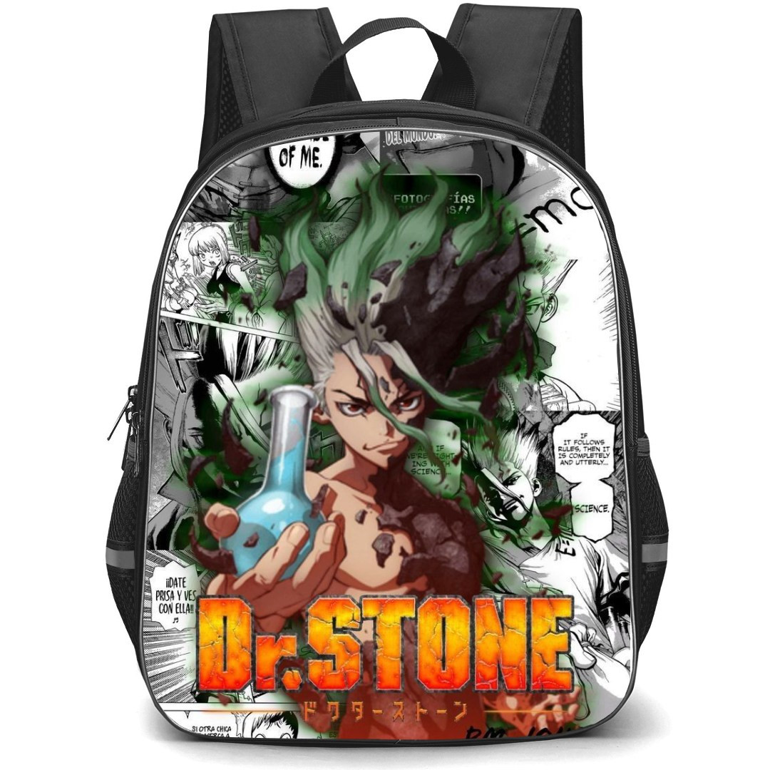Dr. Stone Ishigami Senku Backpack StudentPack - Ishigami Senku Black And White Anime Drawing Poster