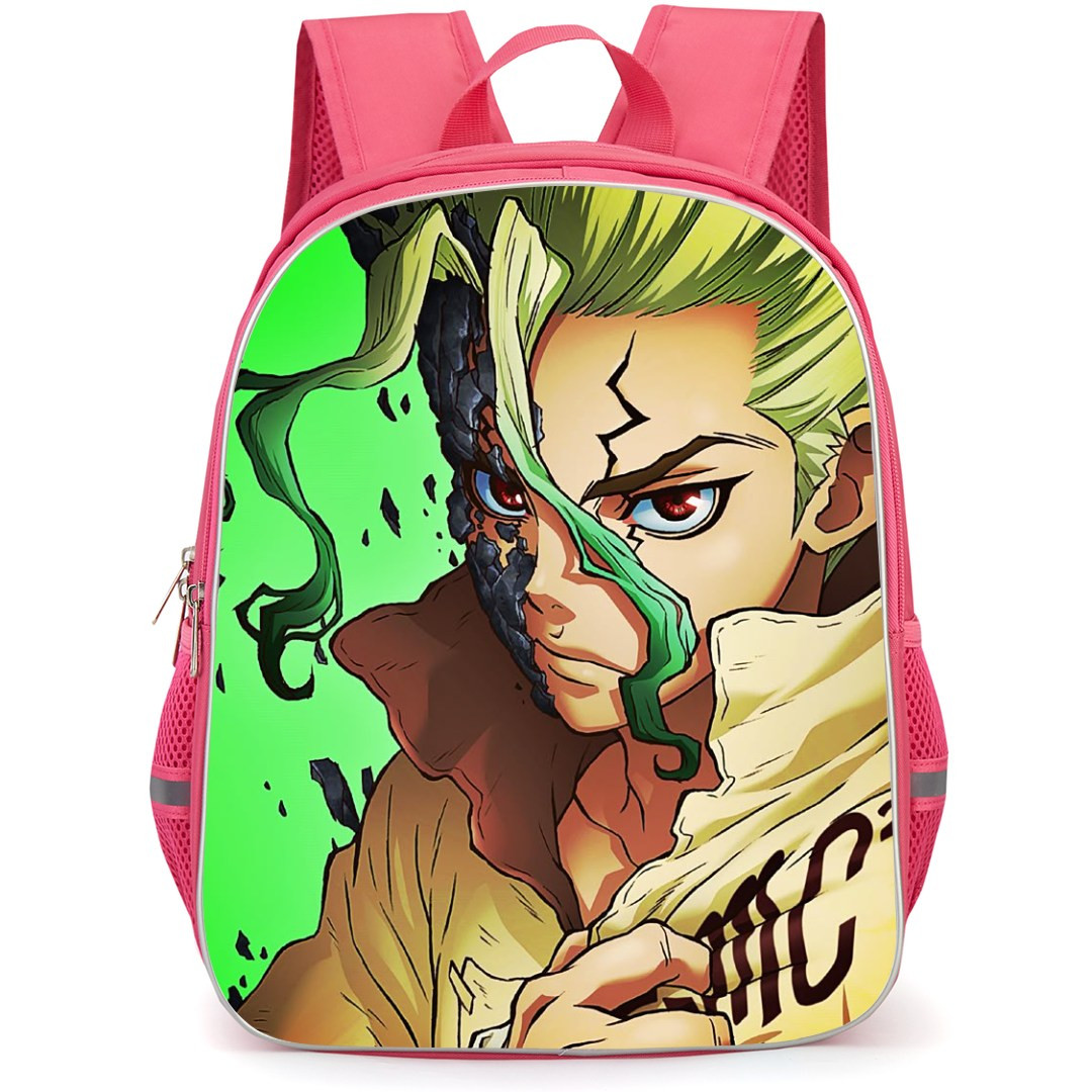 Dr. Stone Ishigami Senku Backpack StudentPack - Ishigami Senku Fan Art Illustration Art Poster