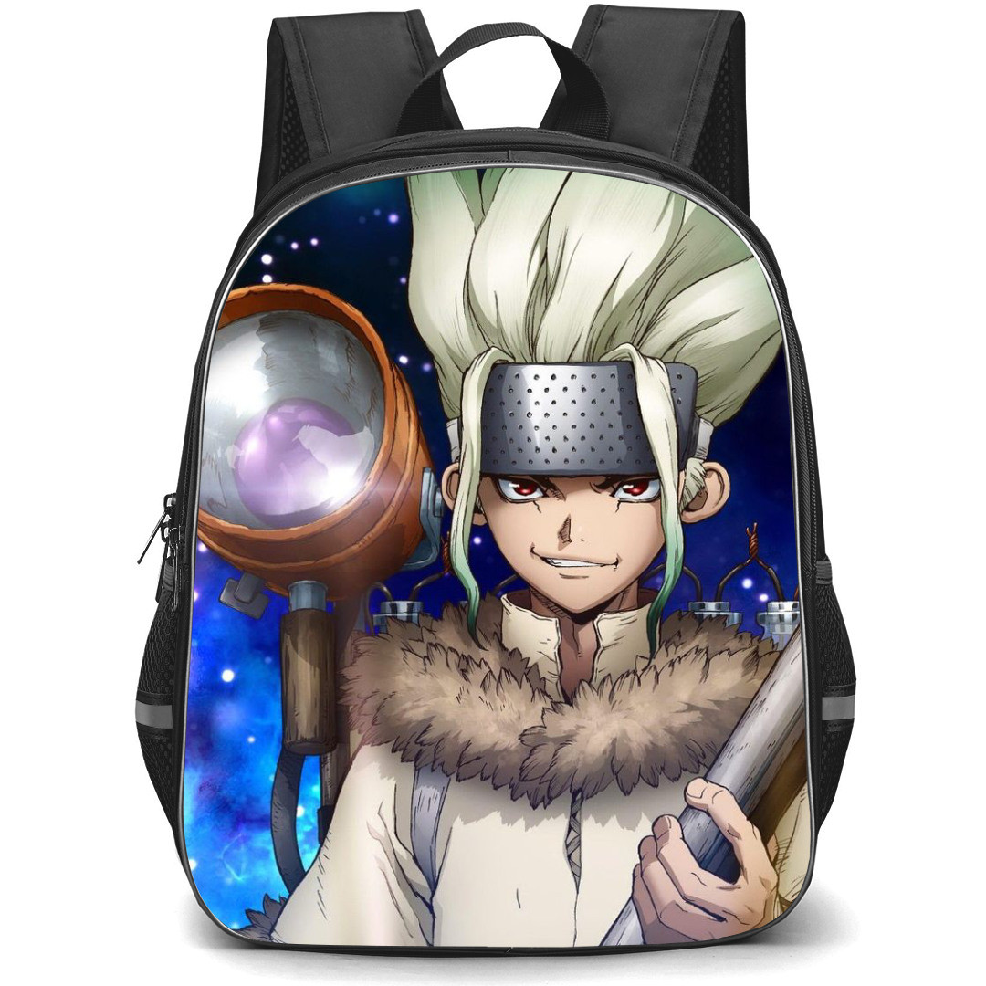 Dr. Stone Ishigami Senku Backpack StudentPack - Ishigami Senku Portrait Art On Season 02 Poster