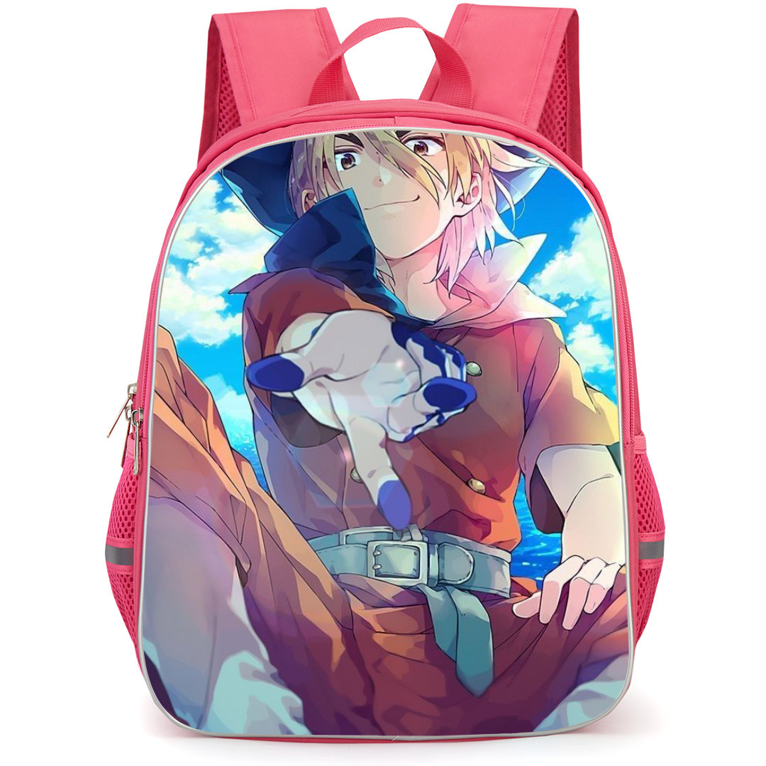 Dr. Stone Ryusui Nanami Backpack StudentPack - Ryusui Nanami Sitting On Blue Sky Background