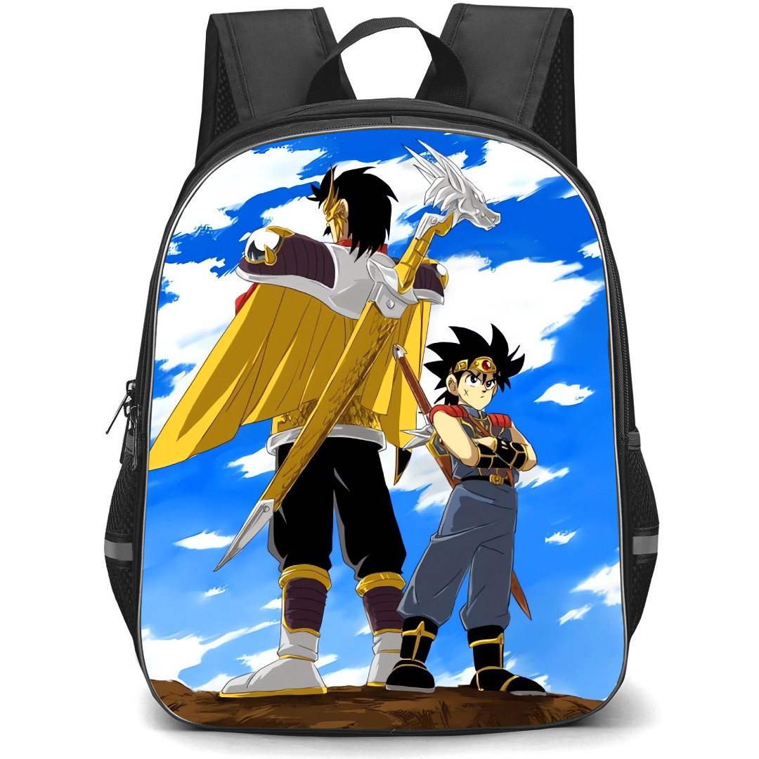 Dragon Quest Dai Backpack StudentPack - Dai & Baran Back to Back Clouds Background