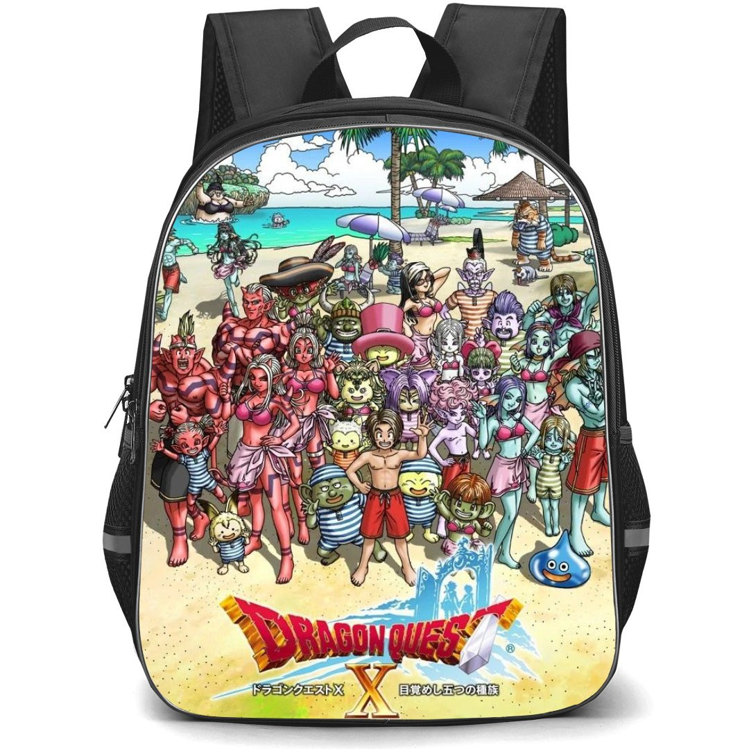 Dragon Quest Backpack StudentPack - Dragon Quest X Characters Standing by the Beach