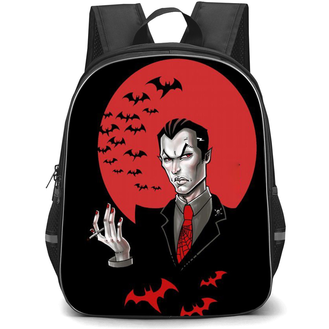Dracula Backpack StudentPack - Dracula Smoking Portrait Comic Art