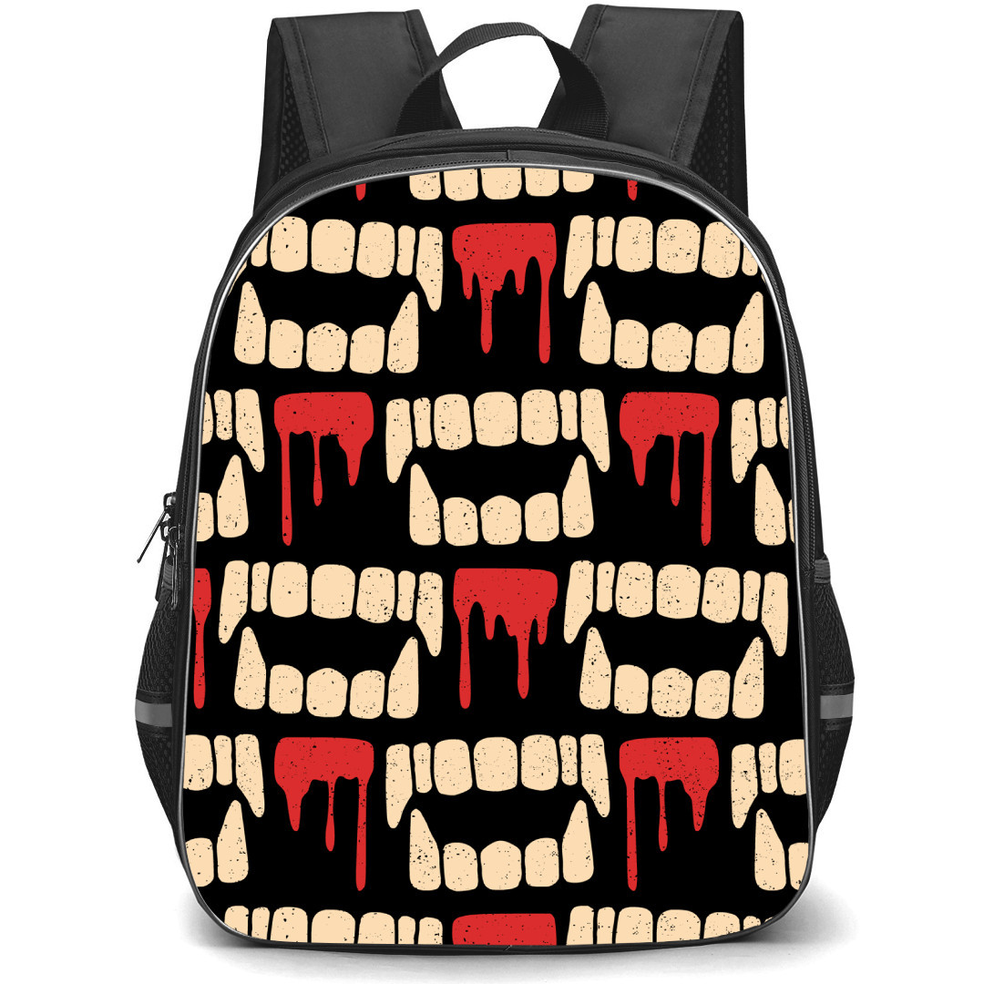 Dracula Backpack StudentPack - Dracula Teeth Pattern Art