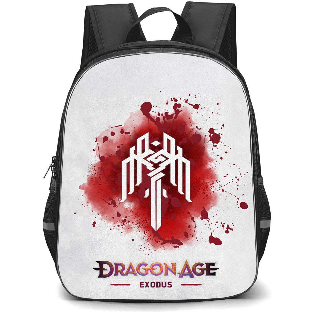Dragon Age Backpack School Bag StudentPack - Dragon Age Exodus Splatter Art Poster