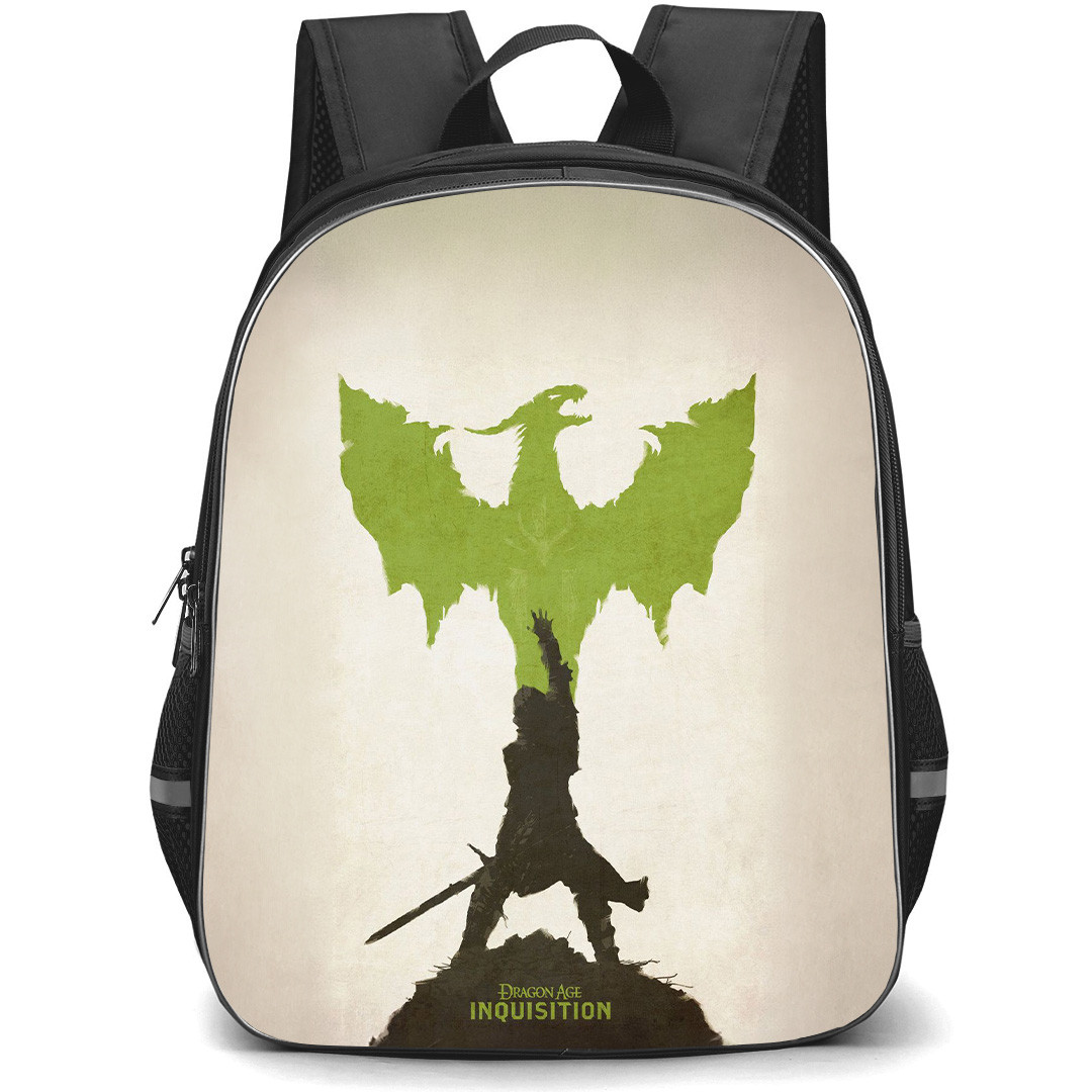 Dragon Age Backpack School Bag StudentPack - Dragon Age Inquisition Silhouette Art Poster