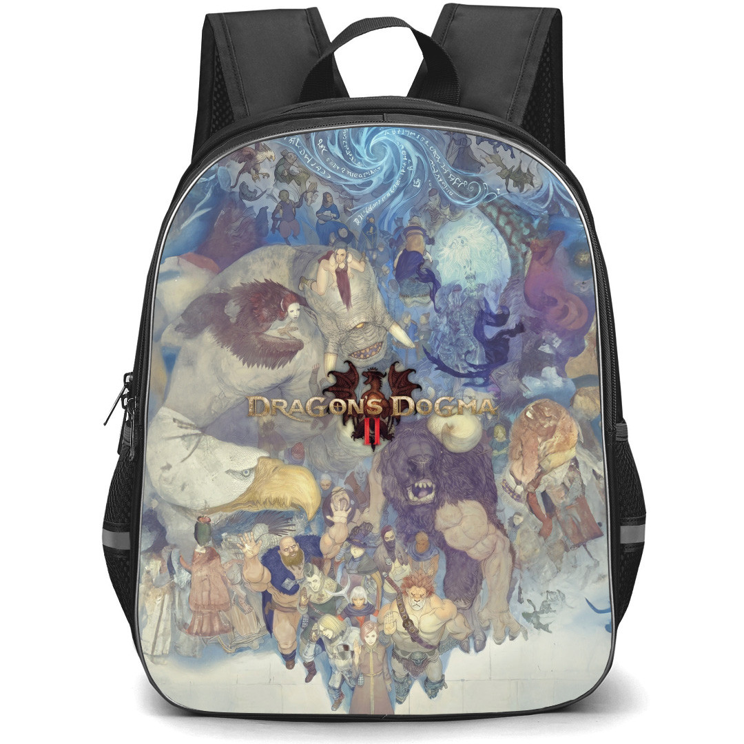 Dragon's Dogma Backpack School Bag StudentPack - Dragon's Dogma Comic Style Characters Collage