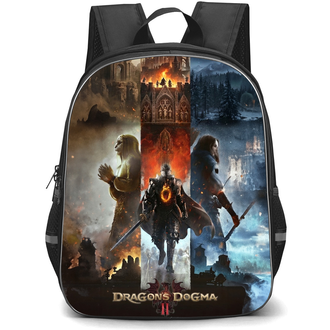Dragon's Dogma Backpack School Bag StudentPack - Dragon's Dogma Different Classes Portrait Poster