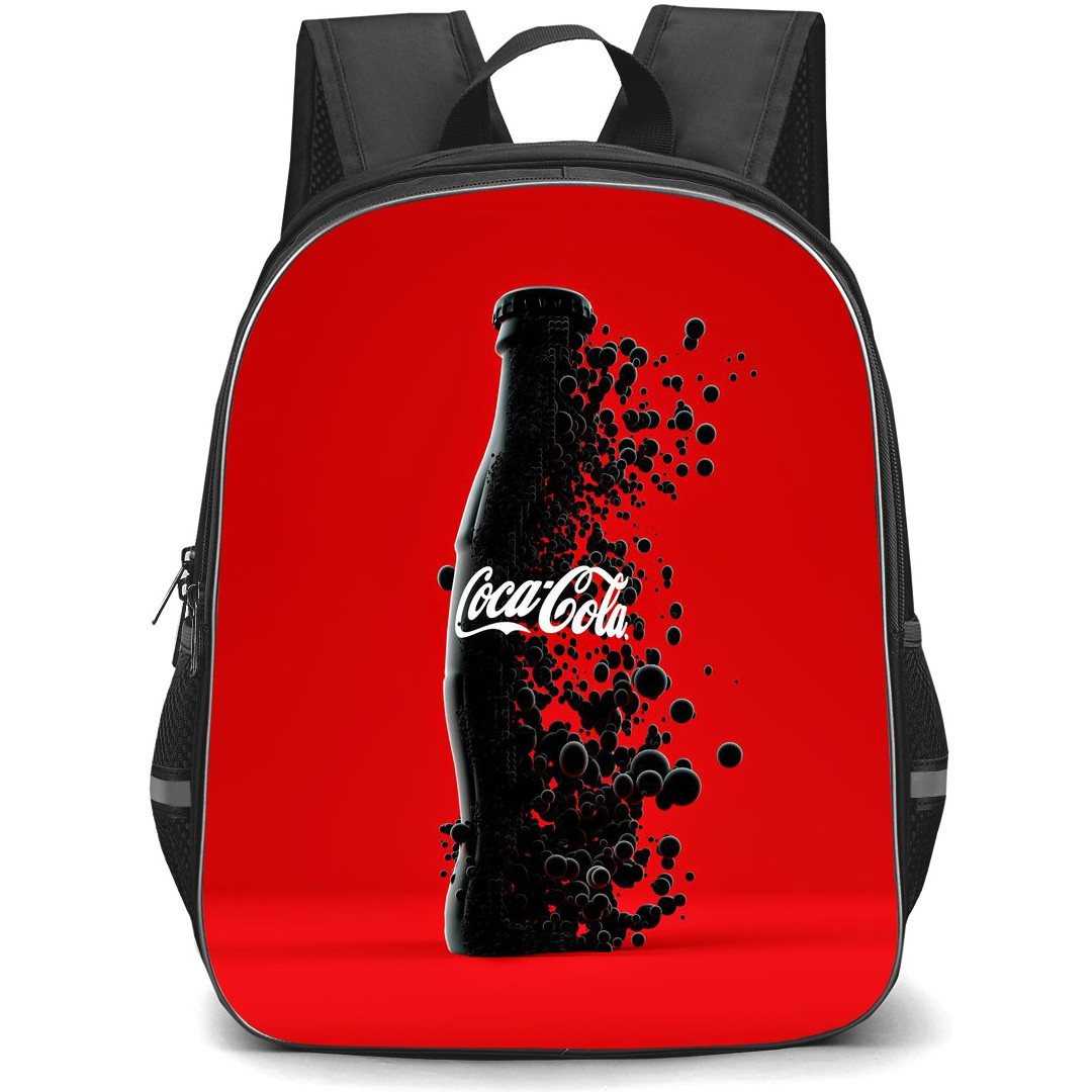 Coca-Cola School Backpack StudentPack - Coca-Cola Black Bottle Bubble Illustration