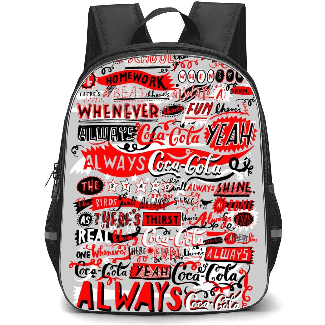 Coca-Cola School Backpack StudentPack - Coca-Cola Word Art Collage