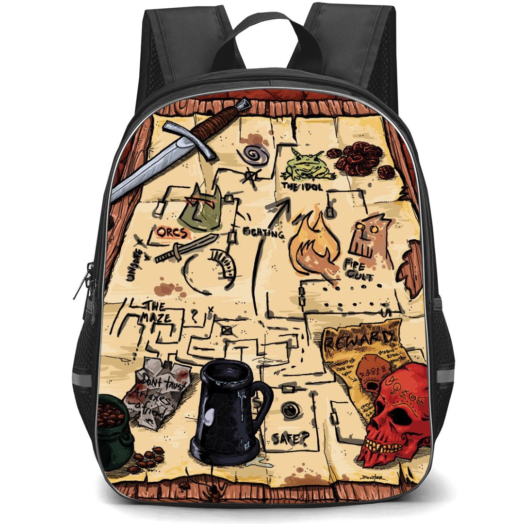 Dungeons & Dragons Backpack StudentPack - Dungeons & Dragons Map Comic Art