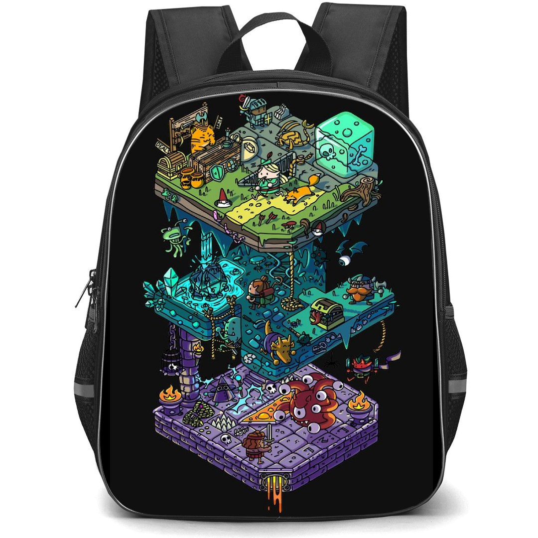 Dungeons & Dragons Backpack StudentPack - Dungeons & Dragons Three Storey Floors Black Background