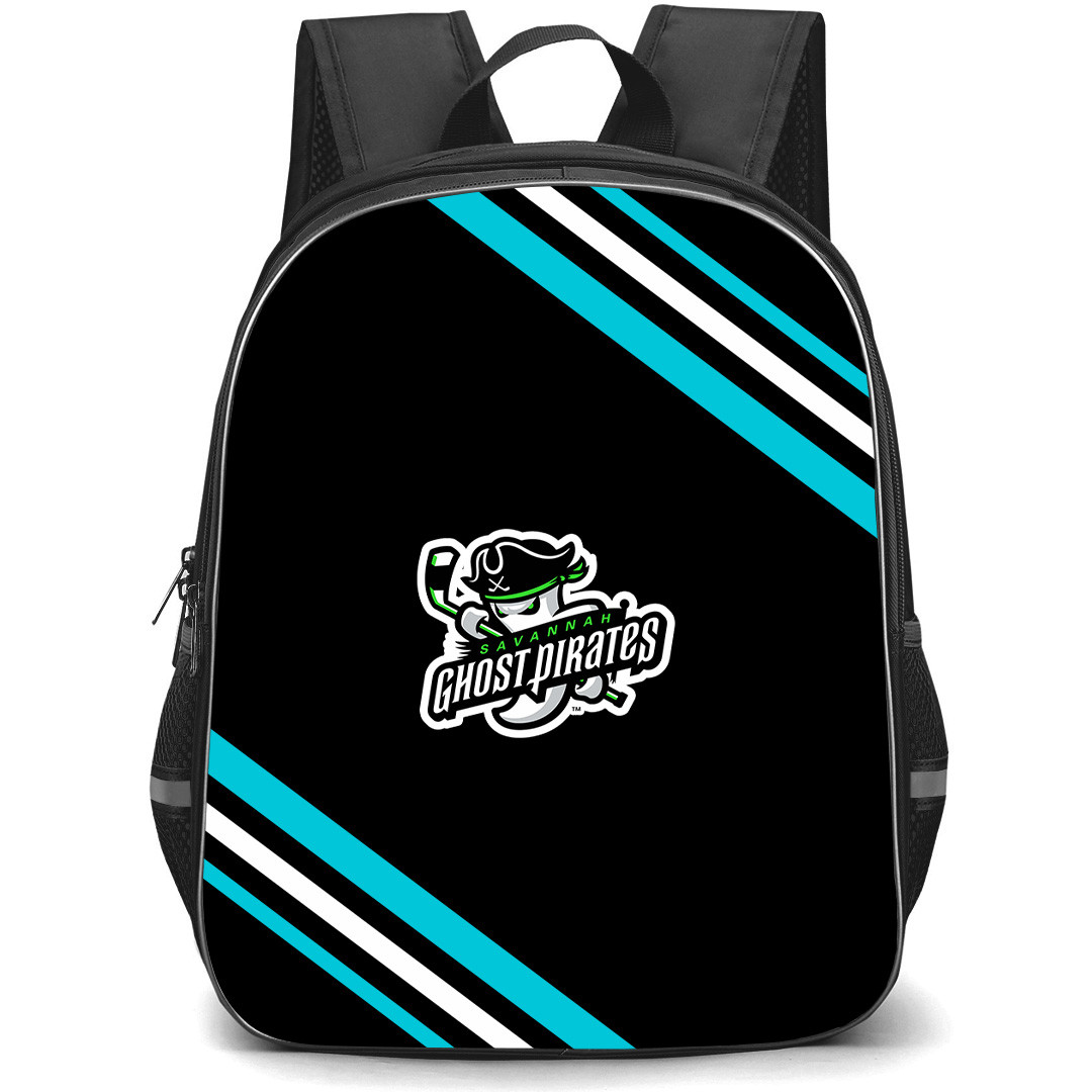 Savannah Ghost Pirates Backpack School Bag StudentPack - Savannah Ghost Pirates Large Logo With Stripe