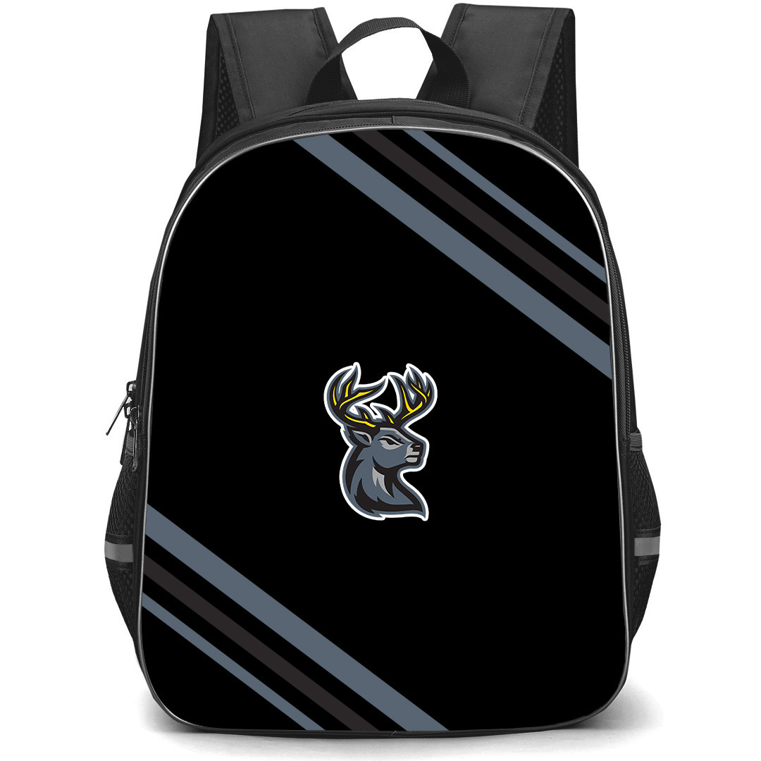 Iowa Heartlanders Backpack School Bag StudentPack - Iowa Heartlanders Large Logo With Stripe