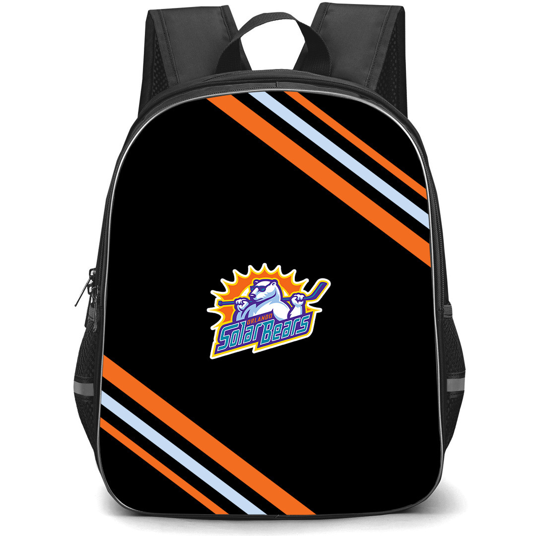 Orlando Solar Bears Backpack School Bag StudentPack - Orlando Solar Bears Large Logo With Stripe